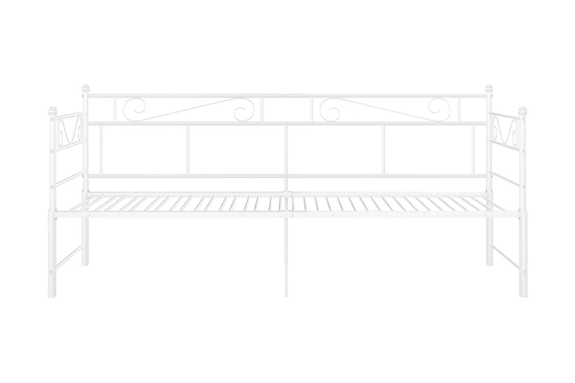 Vuodesohvan runko valkoinen metalli 90x200 cm - Huonekalut - Sänky - Sänkykehikot & sängynrungot
