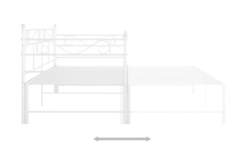 Vuodesohvan runko valkoinen metalli 90x200 cm - Huonekalut - Sänky - Sänkykehikot & sängynrungot