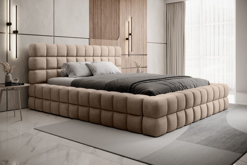 Sänkykehys Dizzle 140x200 cm - Beige - Huonekalut - Sänky - Sänkykehikot & sängynrungot