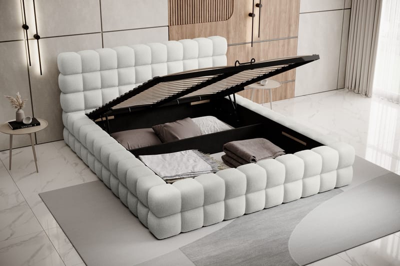 Sänkykehys Dizzle 140x200 cm - Valkoinen - Huonekalut - Sänky - Sänkykehikot & sängynrungot