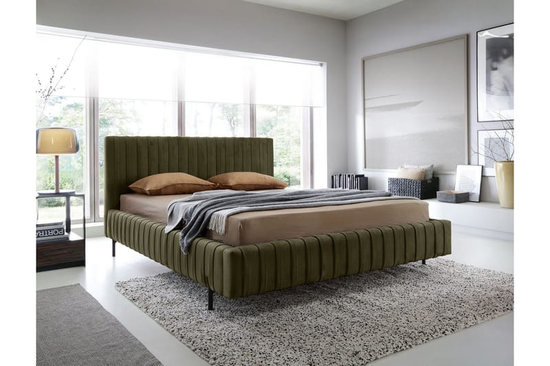Sänkykehys Plissa 160x200 cm, Vihreä