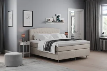 Sänkypaketti Abelie 180x200 Kova - Beige - Huonekalut - Sänky - Sänkypaketti