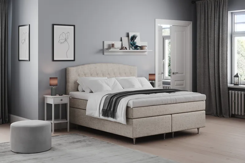 Sänkypaketti Abelie 180x200 Kova - Beige - Huonekalut - Sänky - Sänkypaketti