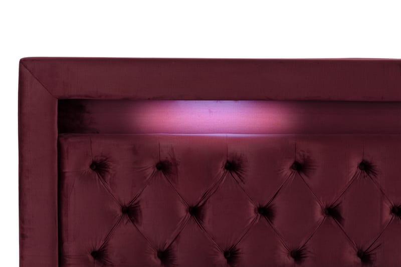 Altaneira Täydellinen Sänkypaketti laatikkosäilytyksellä LED-valaistus 180x200 - Punainen - Huonekalut - Sänky - Sänkypaketti