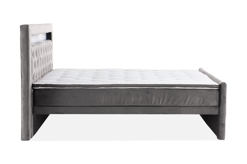 Altaneira Täydellinen Sänkypaketti nostosäilytyksellä LED-valaistus 160x200 - Tummanharmaa - Huonekalut - Sänky - Sänkypaketti