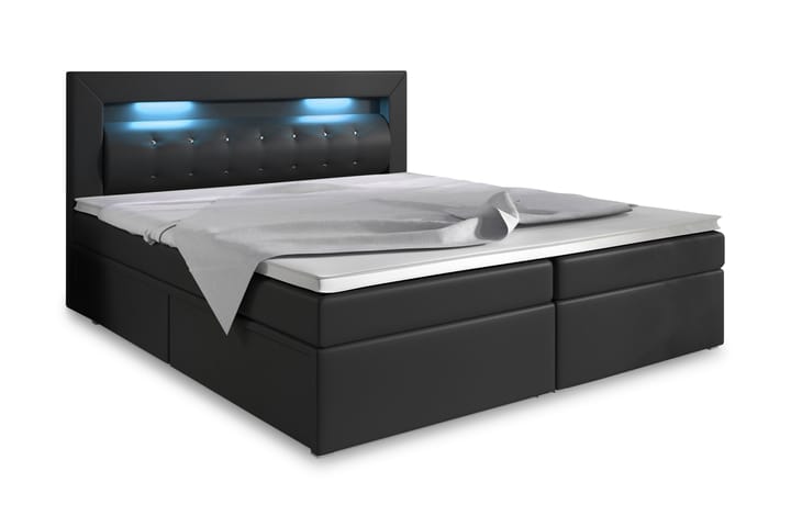 Sänkypaketti Bari 160x200 säilytyksellä - Musta - Sänkypaketti - Sängyt säilytystilalla