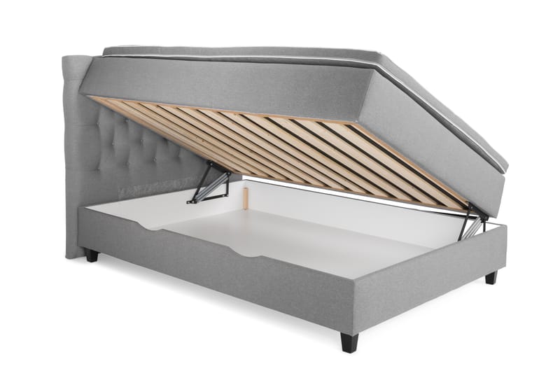 Sänkypaketti Boxford 140x200 Säilytyssänky - Vaaleanharmaa - Huonekalut - Sänky - Jenkkisängyt