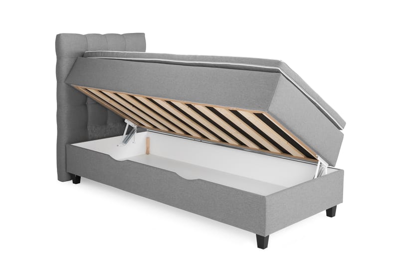 Sänkypaketti Boxford 90x200 Säilytyssänky - Vaaleanharmaa - Huonekalut - Sänky - Jenkkisängyt