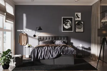 Sänkypaketti Boxy 160x200 cm Musta - Huonekalut - Sänky - Runkopatjasängyt