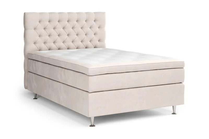 Sänkypaketti Celine 120x200 cm Sametti - Beige - Huonekalut - Sänky - Jenkkisängyt