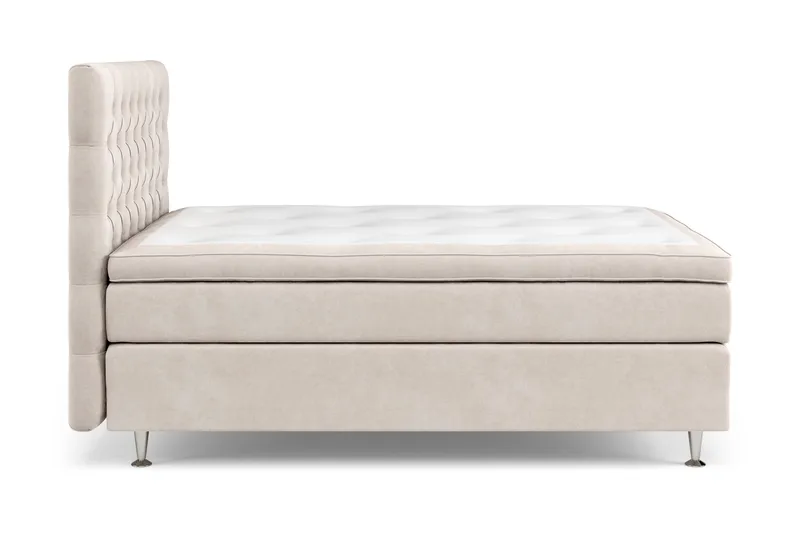Sänkypaketti Celine 120x200 cm Sametti - Beige - Huonekalut - Sänky - Jenkkisängyt