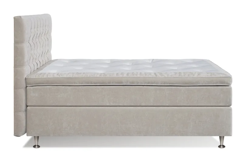 Sänkypaketti Celine 120x200 cm Sametti - Beige - Huonekalut - Sänky - Jenkkisängyt