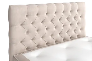 Sänkypaketti Celine 140x200 cm Sametti - Beige - Huonekalut - Sänky - Jenkkisängyt