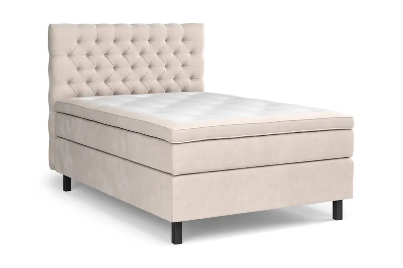 Sänkypaketti Celine 140x200 cm Sametti - Beige - Huonekalut - Sänky - Jenkkisängyt