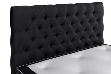 Sänkypaketti Celine 140x200 cm Sametti - Musta - Huonekalut - Sänky - Jenkkisängyt