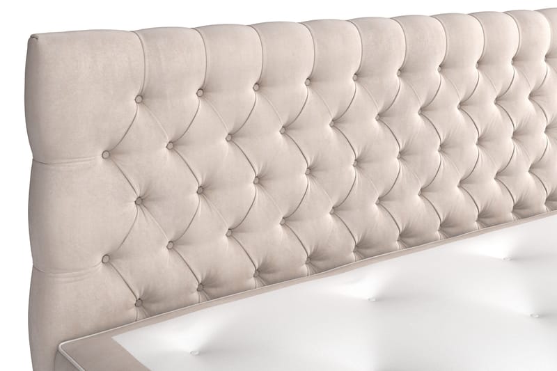 Sänkypaketti Celine 160x200 cm Sametti - Beige - Huonekalut - Sänky - Jenkkisängyt