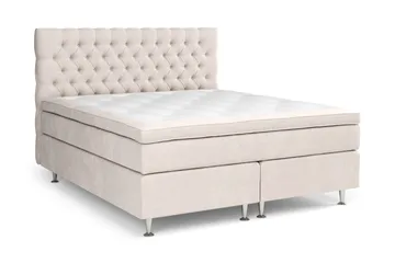 Sänkypaketti Celine 160x200 cm Sametti - Beige - Huonekalut - Sänky - Jenkkisängyt
