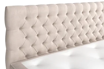 Sänkypaketti Celine 160x200 cm Sametti - Beige - Huonekalut - Sänky - Jenkkisängyt