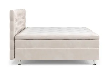 Sänkypaketti Celine 160x200 cm Sametti - Beige - Huonekalut - Sänky - Jenkkisängyt