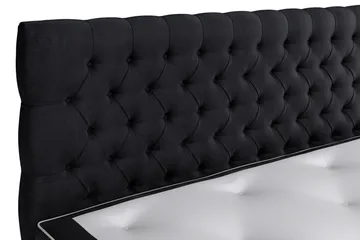 Sänkypaketti Celine 160x200 cm Sametti - Musta - Huonekalut - Sänky - Jenkkisängyt