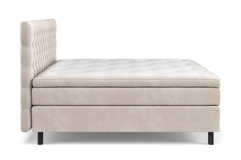 Sänkypaketti Celine 180x200 cm Sametti - Beige - Huonekalut - Sänky - Jenkkisängyt