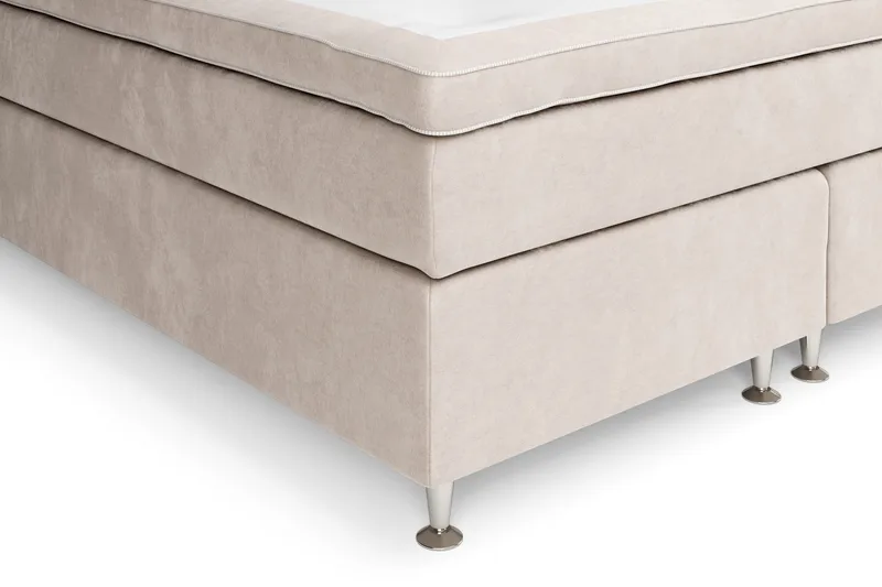 Sänkypaketti Celine 180x200 cm Sametti - Beige - Huonekalut - Sänky - Jenkkisängyt