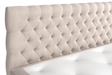 Sänkypaketti Celine 180x200 cm Sametti - Beige - Huonekalut - Sänky - Jenkkisängyt