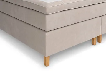Sänkypaketti Celine 210x210 cm Sametti - Beige - Huonekalut - Sänky - Jenkkisängyt