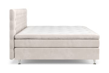 Sänkypaketti Celine 210x210 cm Sametti - Beige - Huonekalut - Sänky - Jenkkisängyt