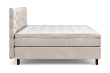 Sänkypaketti Celine 210x210 cm Sametti - Beige - Huonekalut - Sänky - Jenkkisängyt