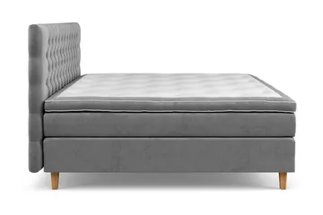 Sänkypaketti Celine 210x210 cm Sametti - Harmaa - Huonekalut - Sänky - Jenkkisängyt