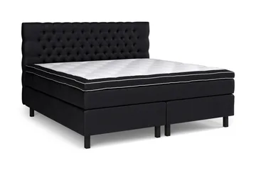 Sänkypaketti Celine 210x210 cm Sametti - Musta - Huonekalut - Sänky - Jenkkisängyt