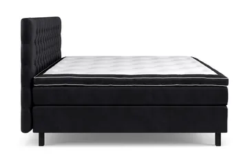 Sänkypaketti Celine 210x210 cm Sametti - Musta - Huonekalut - Sänky - Jenkkisängyt