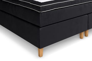 Sänkypaketti Celine 210x210 cm Sametti - Musta - Huonekalut - Sänky - Jenkkisängyt