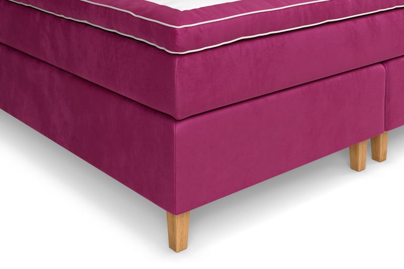Sänkypaketti Celine 210x210 cm Sametti - Roosa - Huonekalut - Sänky - Jenkkisängyt