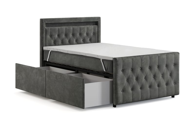 Sänkypaketti Celio Light 120x200 Laatikko - Harmaa - Huonekalut - Sänky - Jenkkisängyt