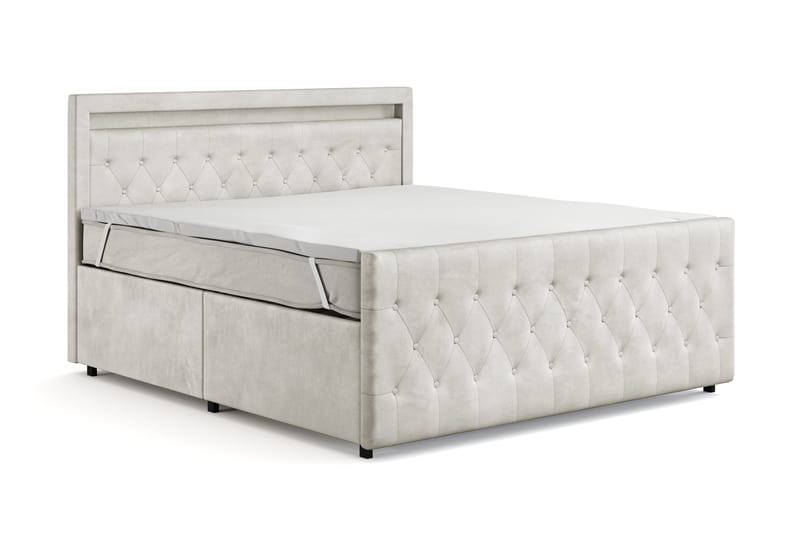 Sänkypaketti Celio Light 180x200 Laatikko - Beige - Huonekalut - Sänky - Jenkkisängyt