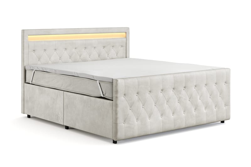 Sänkypaketti Celio Light 180x200 Laatikko - Beige - Huonekalut - Sänky - Jenkkisängyt