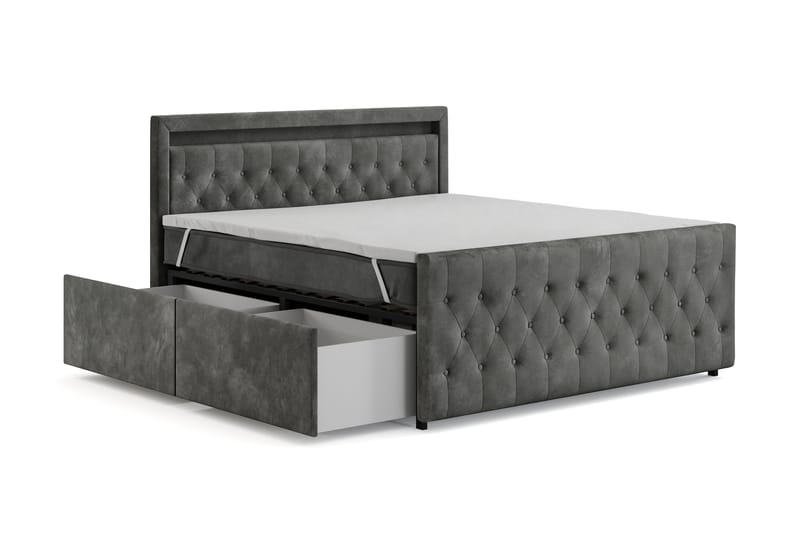 Sänkypaketti Celio Light 180x200 Laatikko - Harmaa - Huonekalut - Sänky - Jenkkisängyt