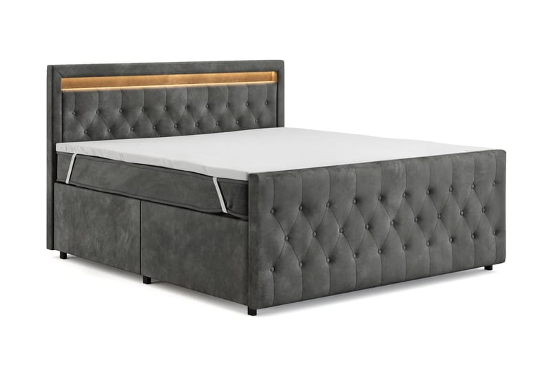 Sänkypaketti Celio Light 180x200 Laatikko - Harmaa - Huonekalut - Sänky - Jenkkisängyt
