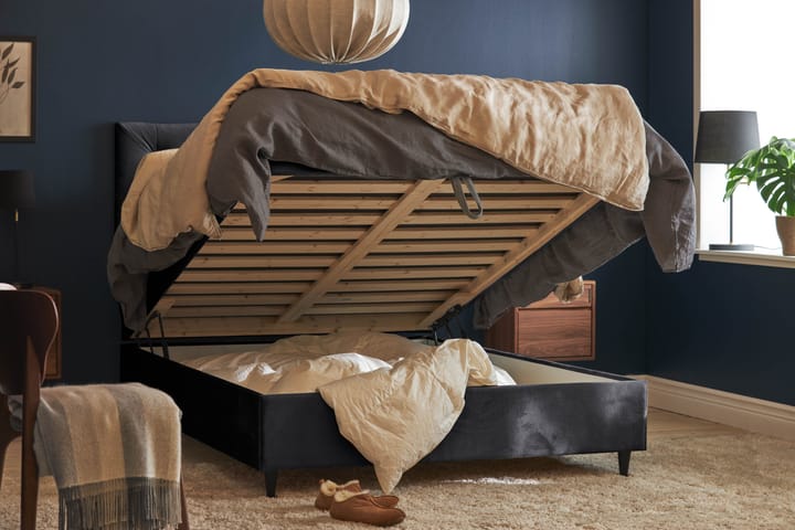 Sänkypaketti Chilla Pluss Säilytyssänky 140x200 cm  - Tummanharmaa - Sänkypaketti - Sängyt säilytystilalla