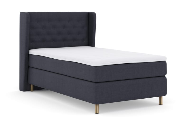 Sänkypaketti Choice No 3 120x200 Kova - Sininen/Kuparijalat - Huonekalut - Sänky - Jenkkisängyt