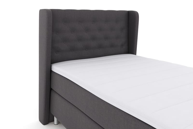 Sänkypaketti Choice No 3 120x200 Kova - Tummanharmaa/Metallijalat - Huonekalut - Sänky - Jenkkisängyt