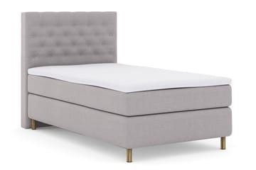 Sänkypaketti Choice No 3 120x200 Medium - Vaaleanharmaa/Kuparijalat - Huonekalut - Sänky - Jenkkisängyt