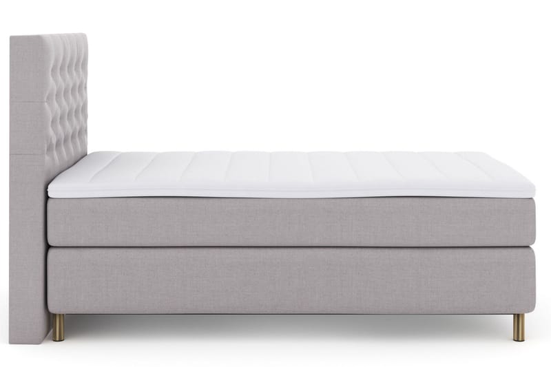 Sänkypaketti Choice No 3 120x200 Medium - Vaaleanharmaa/Kuparijalat - Huonekalut - Sänky - Jenkkisängyt