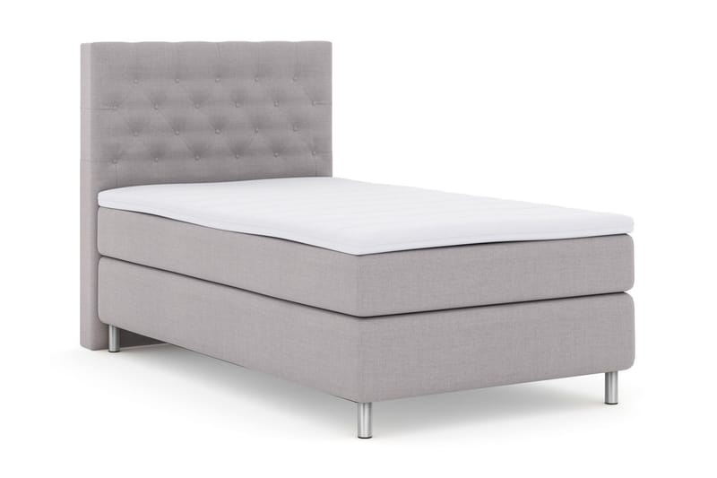 Sänkypaketti Choice No 3 120x200 Medium - Vaaleanharmaa/Metallijalat - Huonekalut - Sänky - Jenkkisängyt