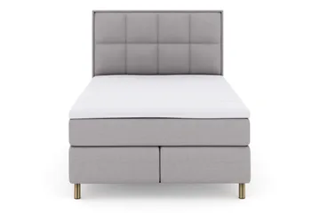 Sänkypaketti Choice No 3 140x200 Kova - Vaaleanharmaa/Kuparijalat - Huonekalut - Sänky - Jenkkisängyt