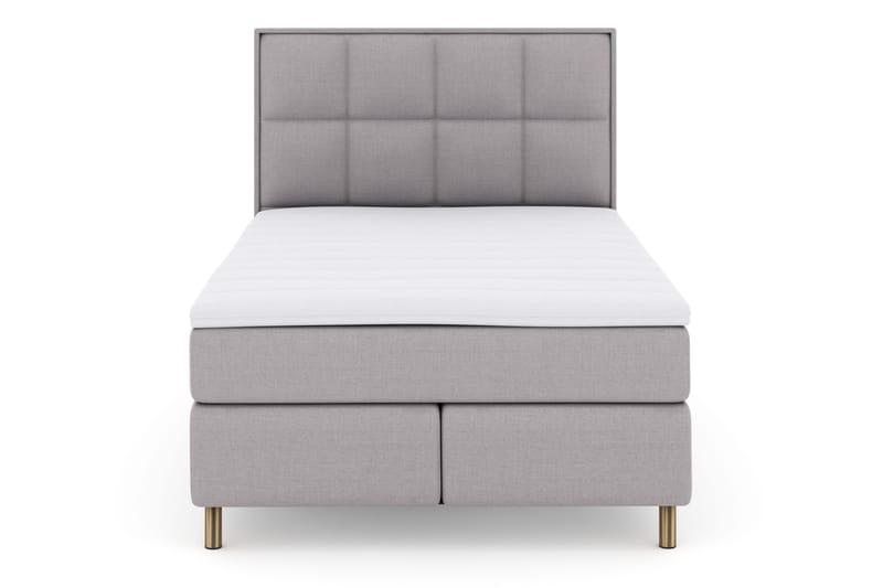 Sänkypaketti Choice No 3 140x200 Kova - Vaaleanharmaa/Kuparijalat - Huonekalut - Sänky - Jenkkisängyt