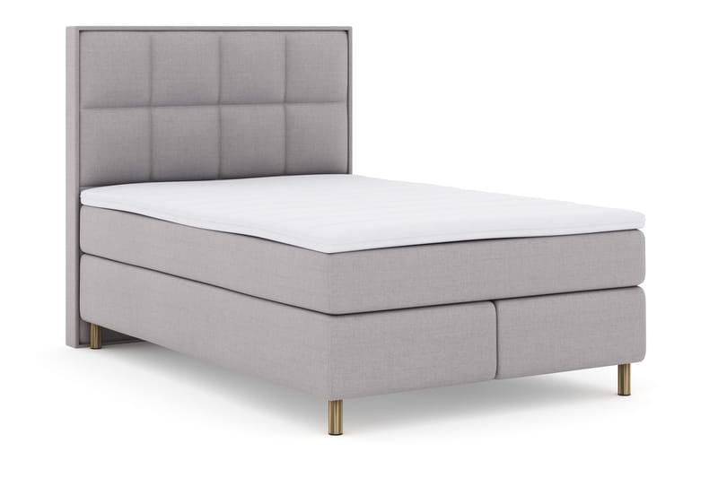 Sänkypaketti Choice No 3 140x200 Kova - Vaaleanharmaa/Kuparijalat - Huonekalut - Sänky - Jenkkisängyt
