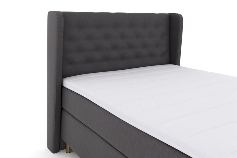 Sänkypaketti Choice No 3 140x200 Kova/Medium - Tummanharmaa/Kuparijalat - Huonekalut - Sänky - Jenkkisängyt